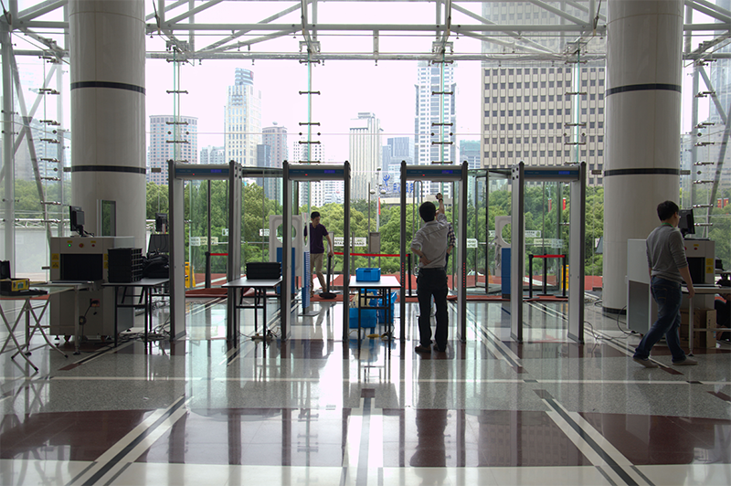 X-ray baggage scanner and Walk-through metal detector at the CICA Summit 1